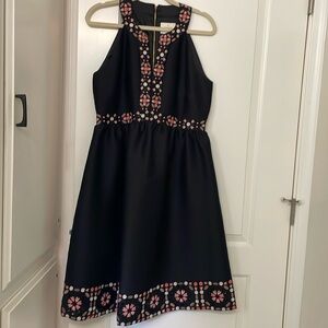 KATE SPADE satin dress with handwork designs